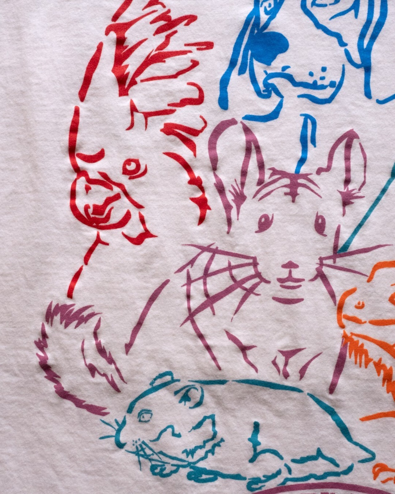 【古着】"super pet" カラフル・アニマル バックプリント T - 8