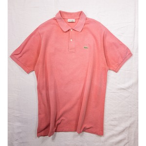 【1970s】"French LACOSTE", Pink Polo Shirt, Size 7