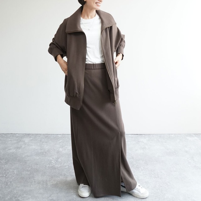 ソフトジップアップブルゾン　