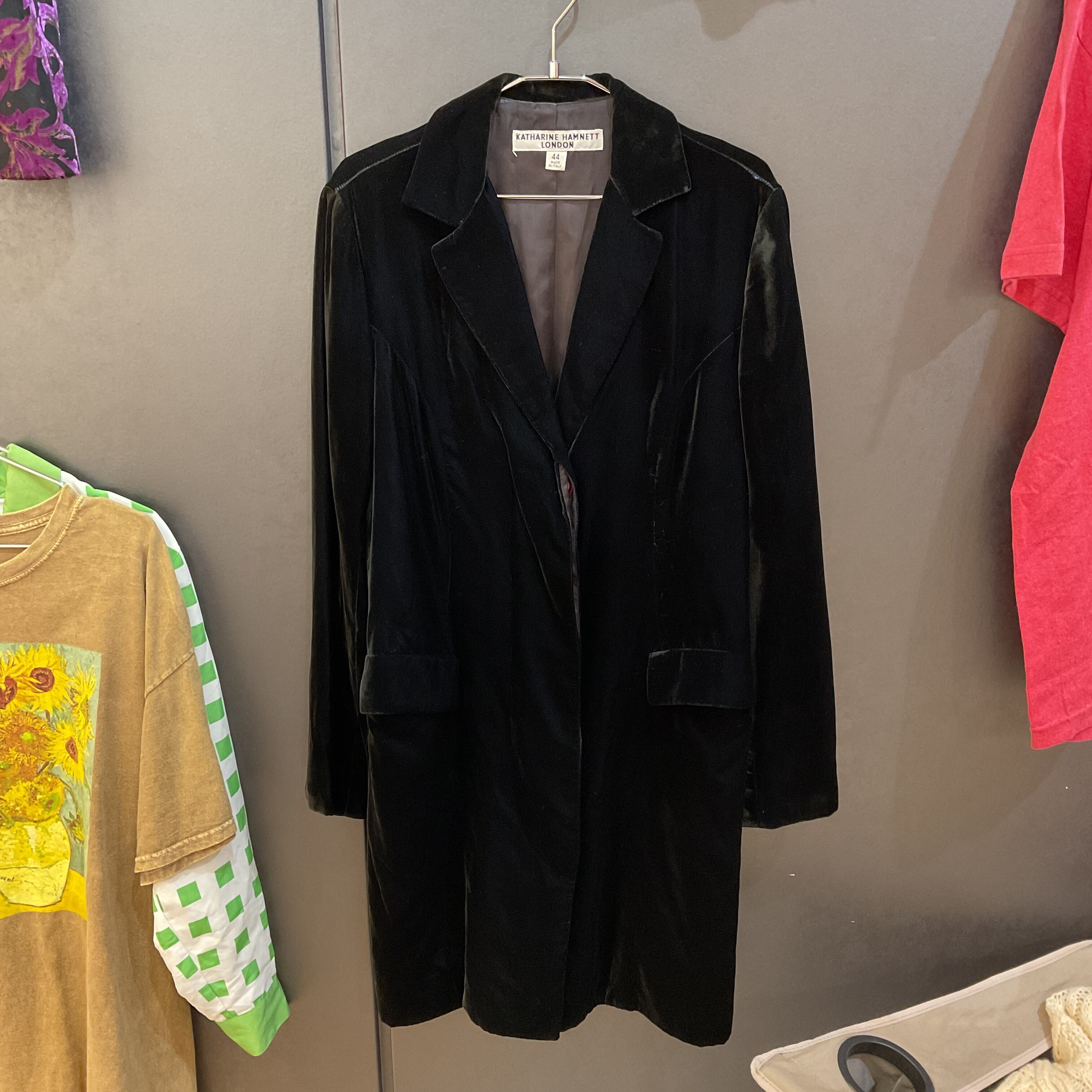 KATHARINE HAMNETT LONDON ベロアコート L KATHARINE HAMNETT LONDON Italy Vintage Velour Long Jacket | 古着屋