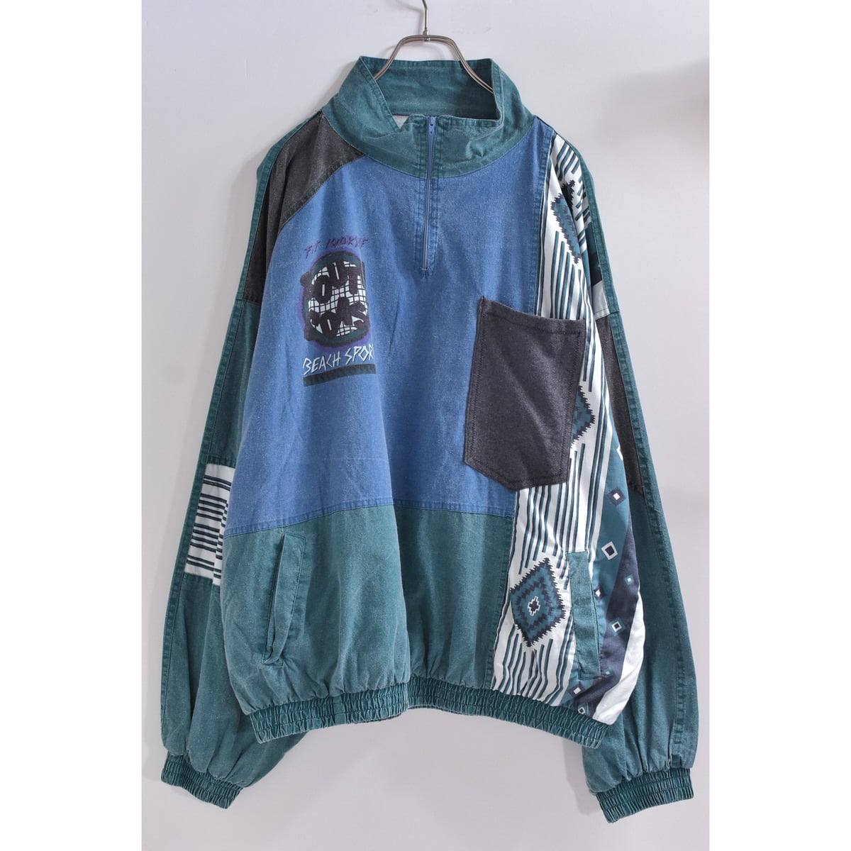 80s/90s/AVIREX】ハーフジップ コットン ジャケット たたし d915 80s/90s/AVIREX】ハーフジップ コットン ジャケット たたし d915