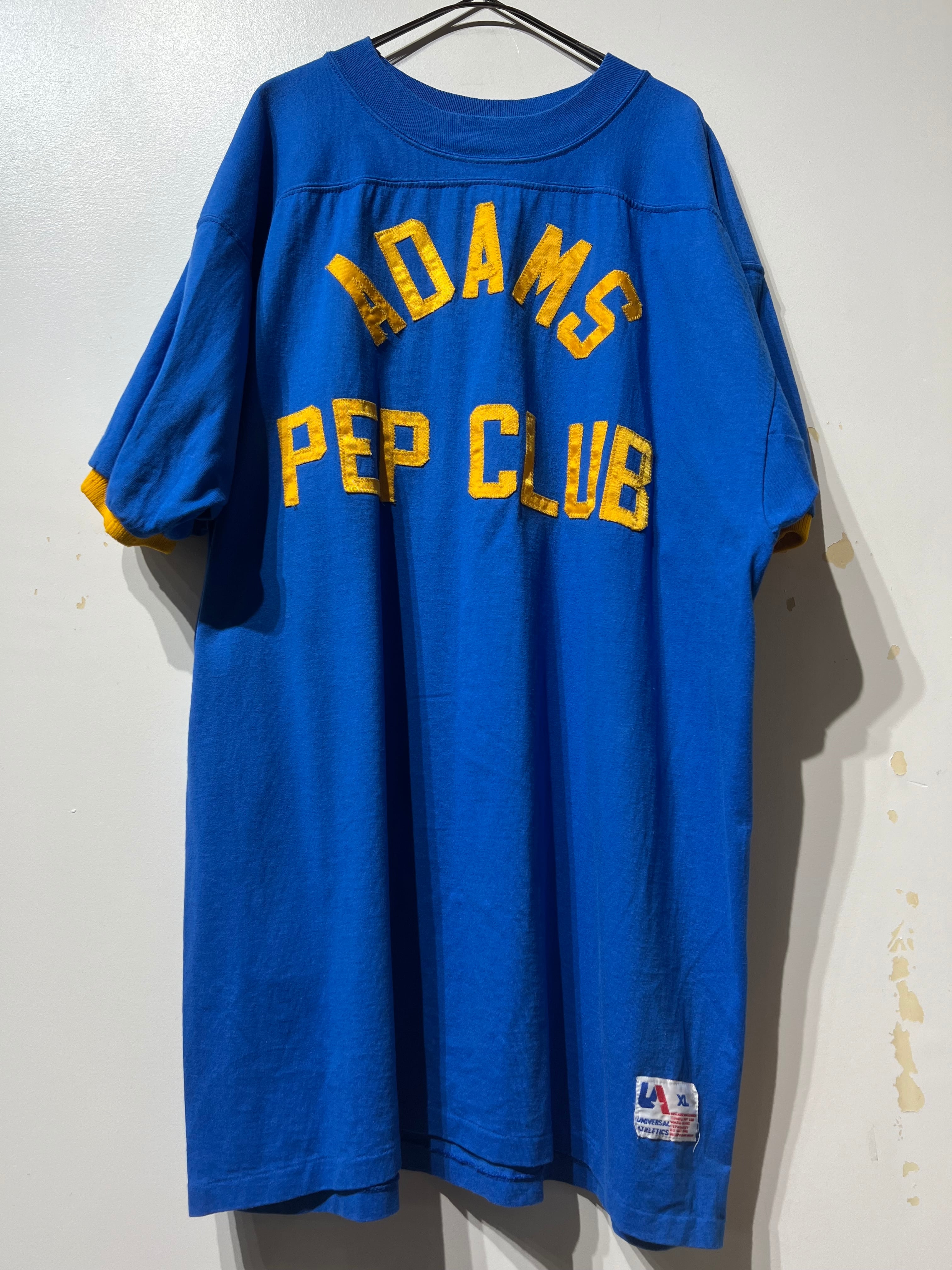 (CS2245)80’s “ADAMS PEP CLUB” numbering football tee