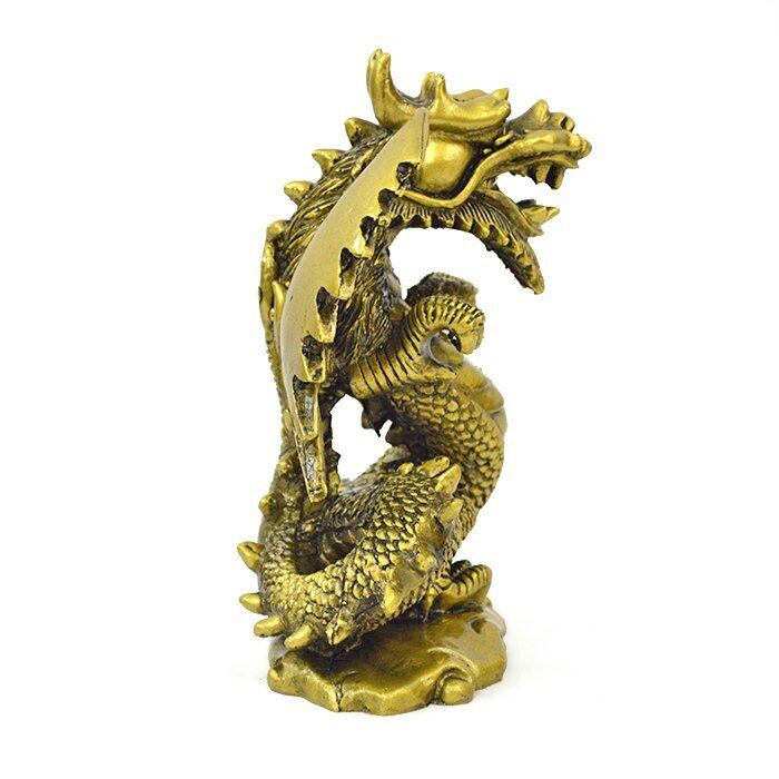 龍 西洋風ドラゴン 翼 S18172 高さ15cm ゴールド 金 ドラゴン 龍神様