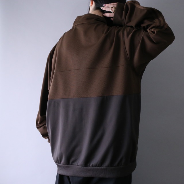 "adidas" XXL over silhouette bi-color switching track jacket