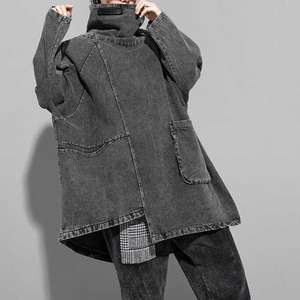 Denim High Neck Pullover / デニム ハイネック プルオーバー