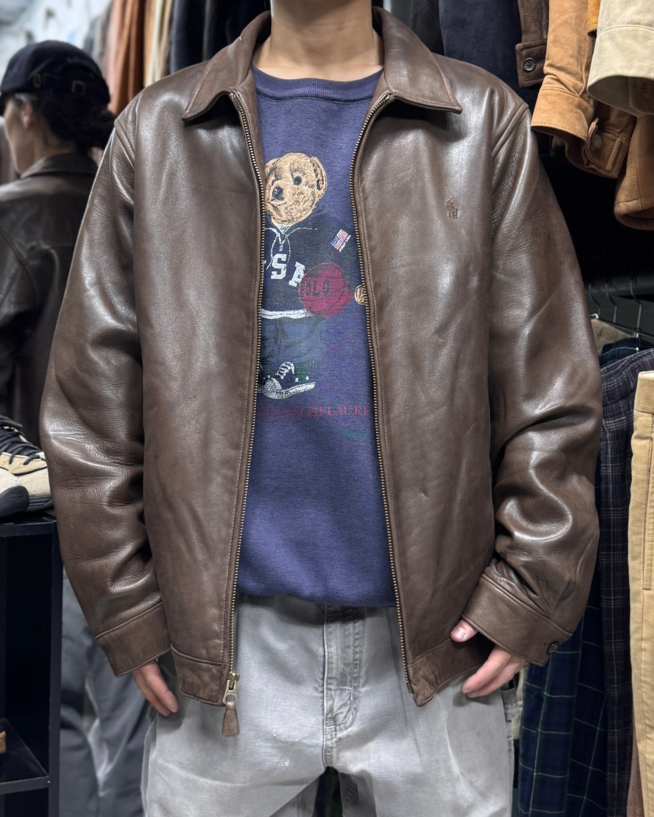 90's Polo by Ralph Lauren Leather Jacket “Swing Top” “ポニーなし