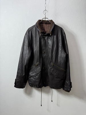 80~90’s ITALY made Leather Field Jacket