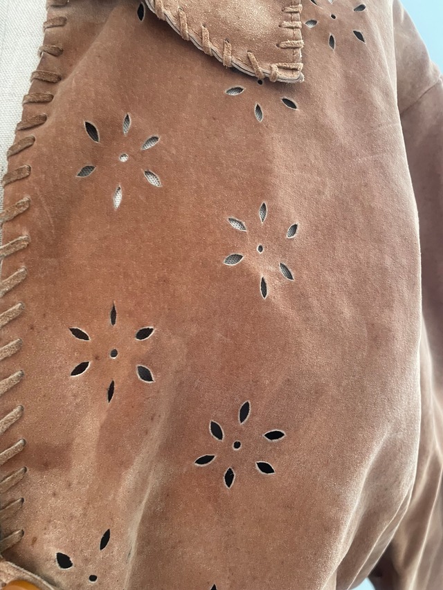 US 90s～ Coldwater Creek flower cut jacket