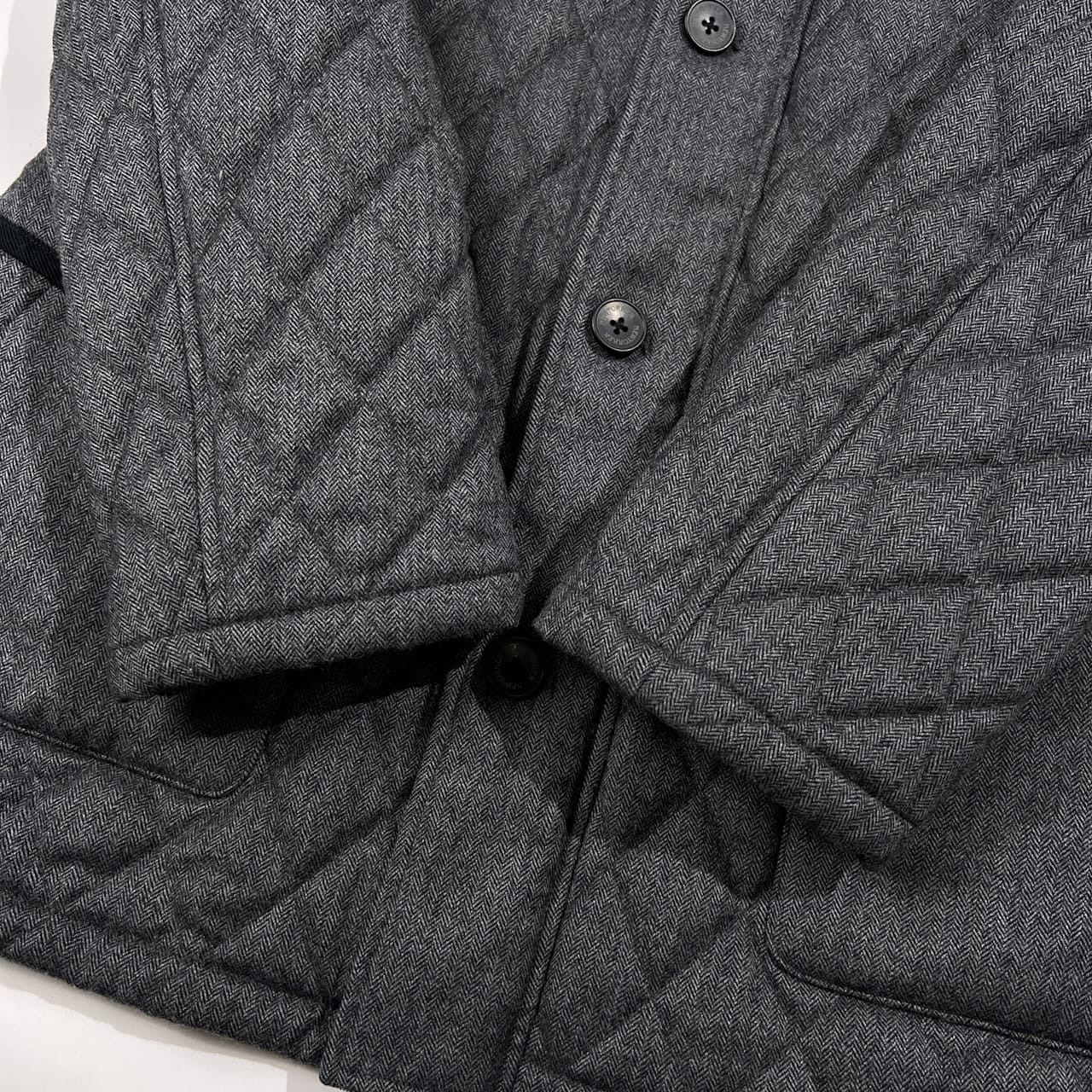 NEWYORKER ニューヨーカー カシミヤ混 ウール キルティング ジャケット サイズ L /メンズ/グレー/SOLOTEX