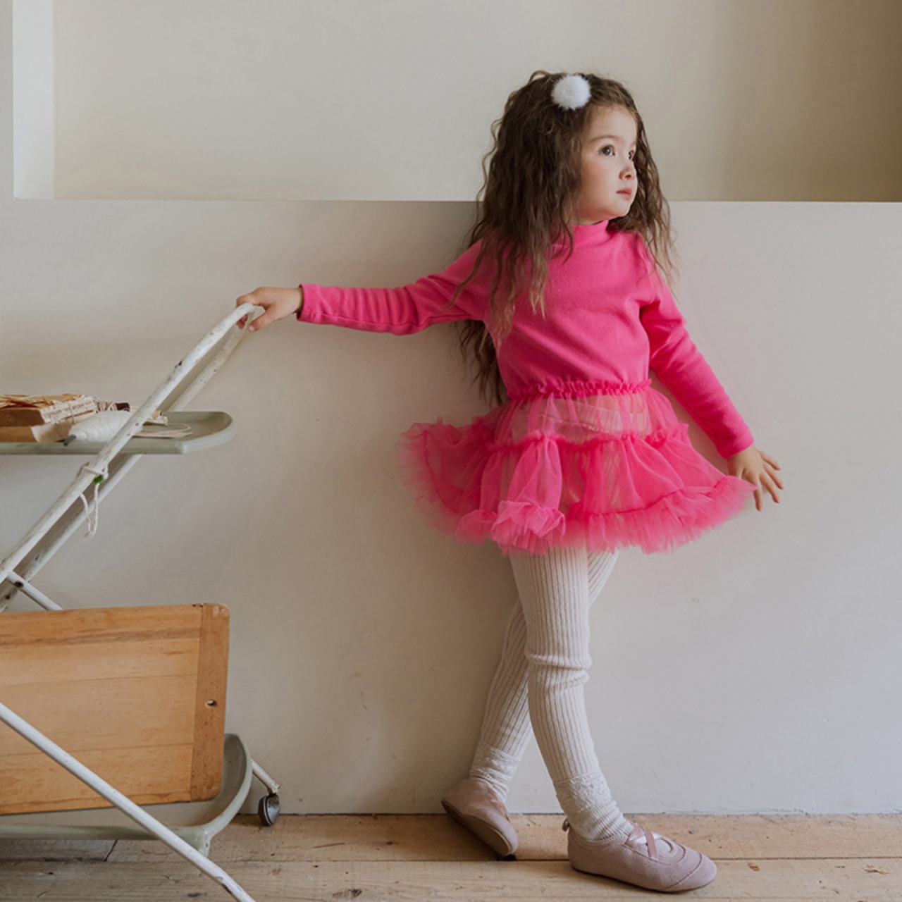 秋ハーフネック切り替えワンピース3色