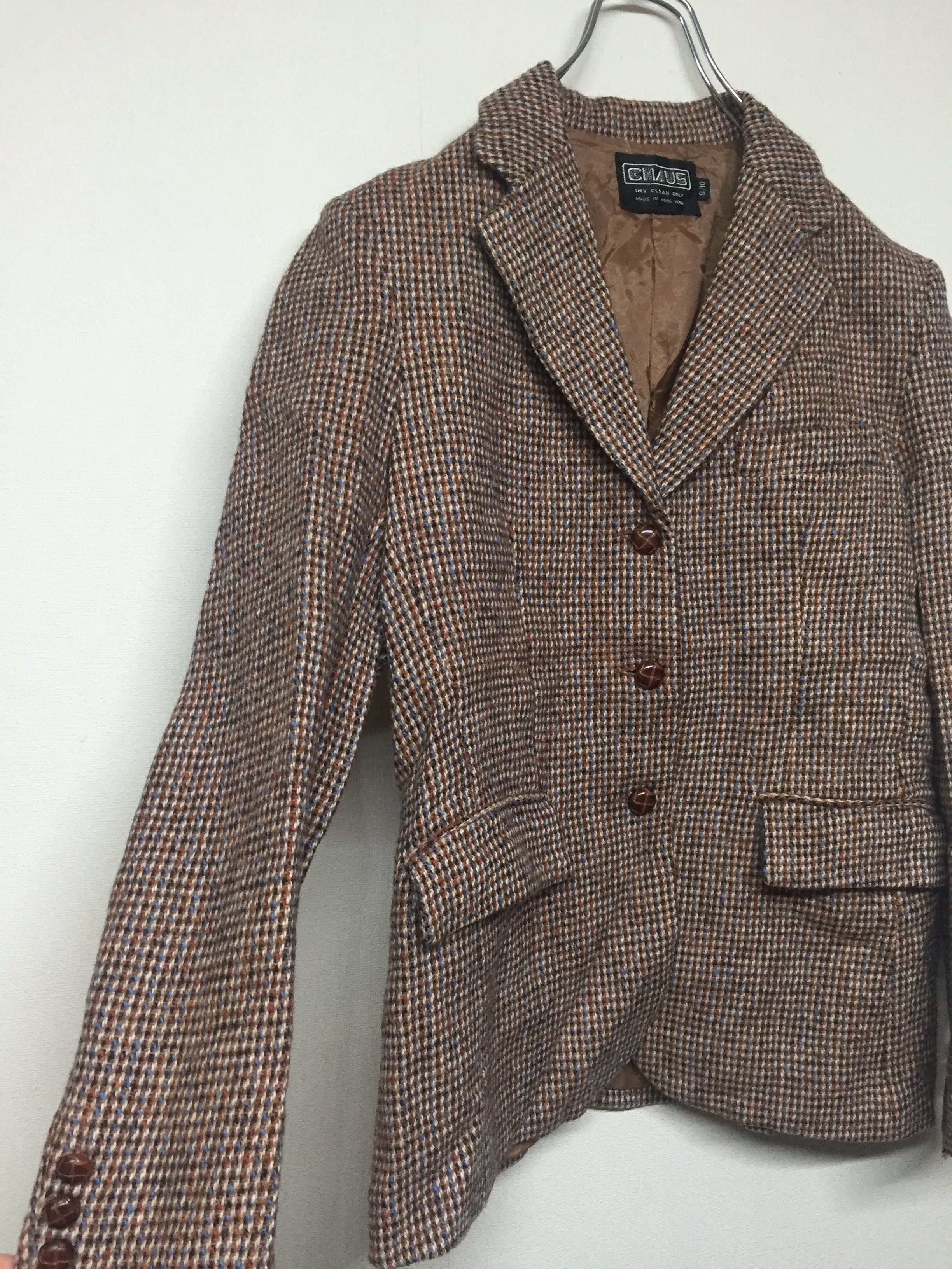 Harris Tweed ツイードジャケット くるみボタン | 古着屋 KafuCa