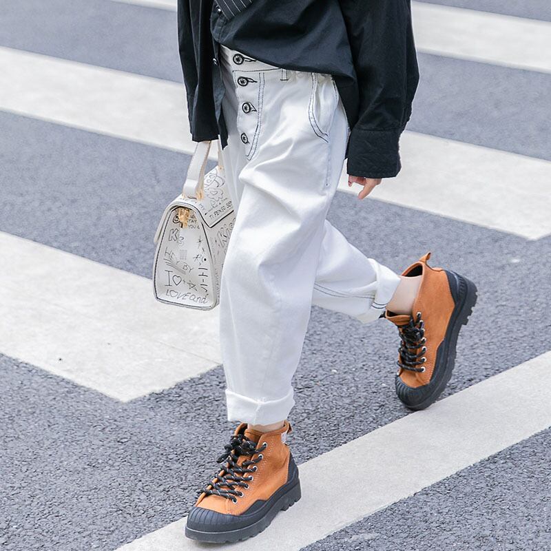 ジーンズ スプリングオータムスタイルカジュアルルーズパンツ 春物 秋物 キッズ トレンディボーイ37013901905