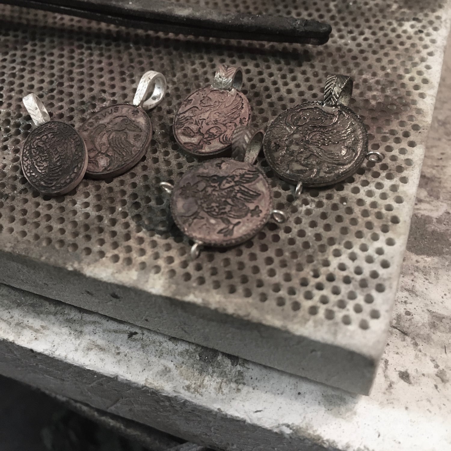 SV925 Etched Chain Ring -Corvus / シルバー製 エッチングチェーン