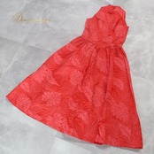 フラダンス 衣装 ワンピース ドレス レッド系 トーチジンジャー ハワイ製 モンステラ柄 ハワイアンプリント 植物柄 TorchGinger ノースリーブ ハイネック アロハ レッスン 練習 フラ ダンス 華やか 鮮やか かわいい おしゃれ 上品 大人っぽい フラダンス衣装 ハワイアン ワンピースドレス ダンス衣装 おしゃれドレス ボタニカル フラレッスン レディース用 ハワイスタイル 可愛いデザイン シンプルスタイル ステージ衣装