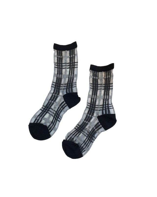 【FAKUI】SEE-THROUGH CHECK SOCKS