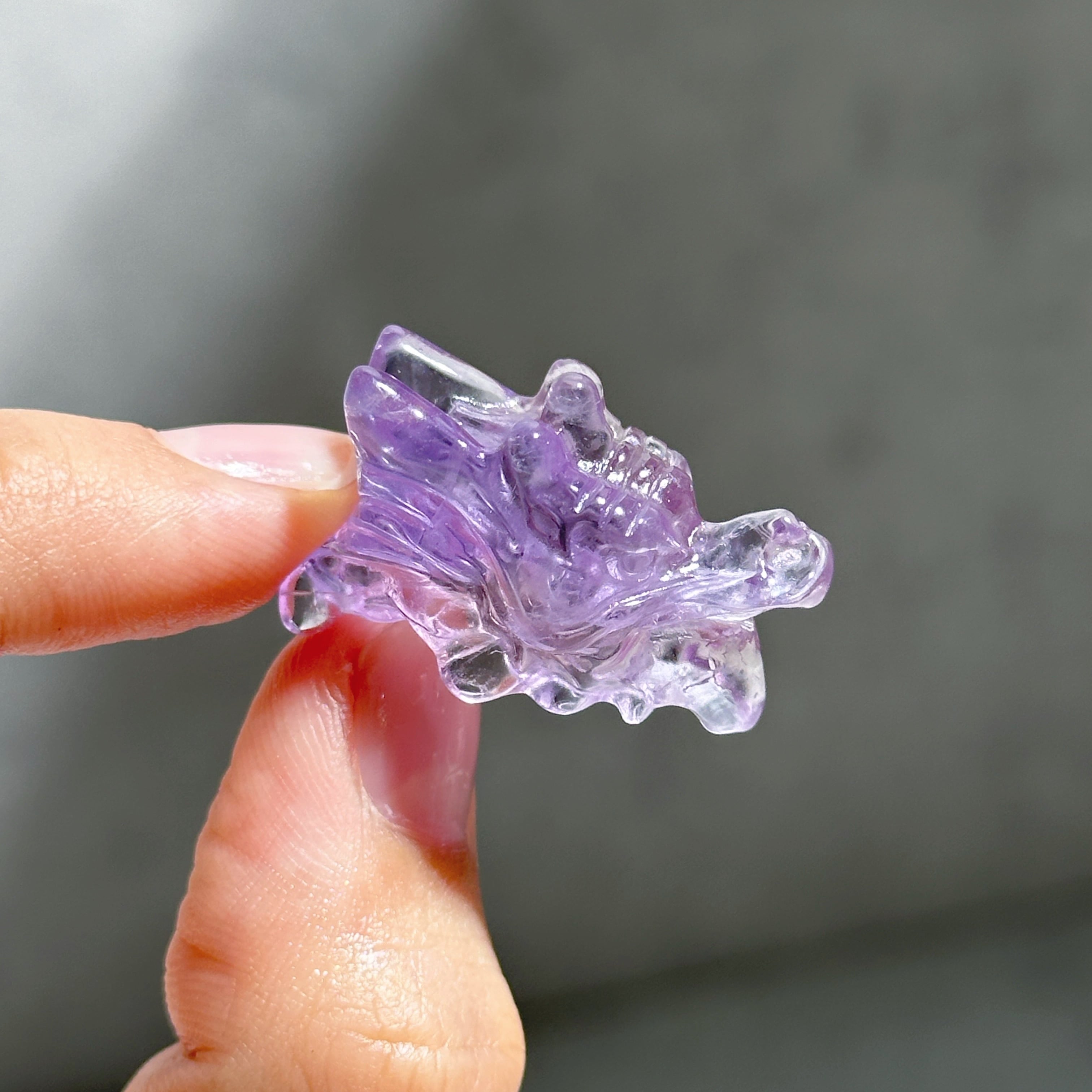 アメジスト ドラゴンヘッド(穴あき)04◇ Amethyst Dragon Head◇天然石