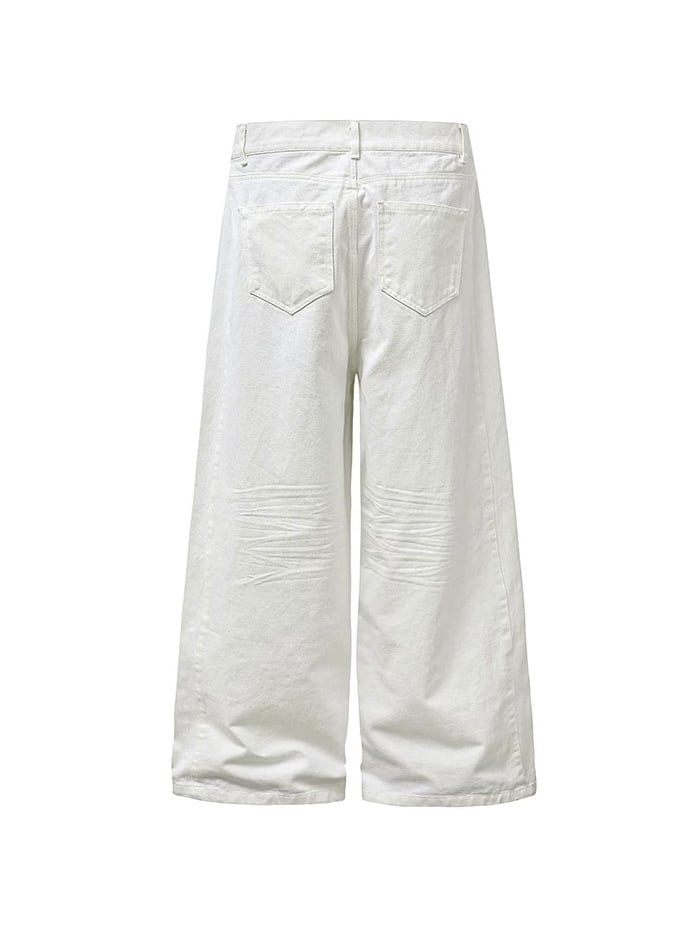ワイドシルエットホワイトデニムパンツ / Wide Silhouette White Denim
