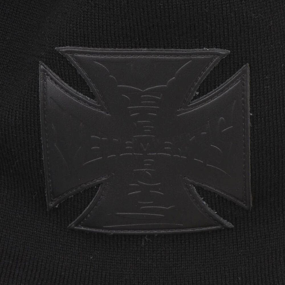 VETEMENTS】LEATHER BIKER CROSS LOGO BEANIE | AYIN