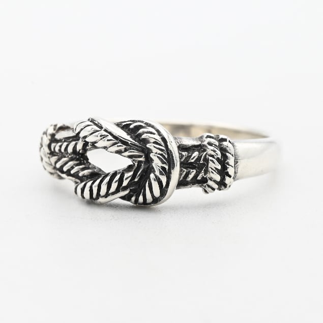 Cutting Out Rope Knot Top Design Ring #17.0 / Denmark