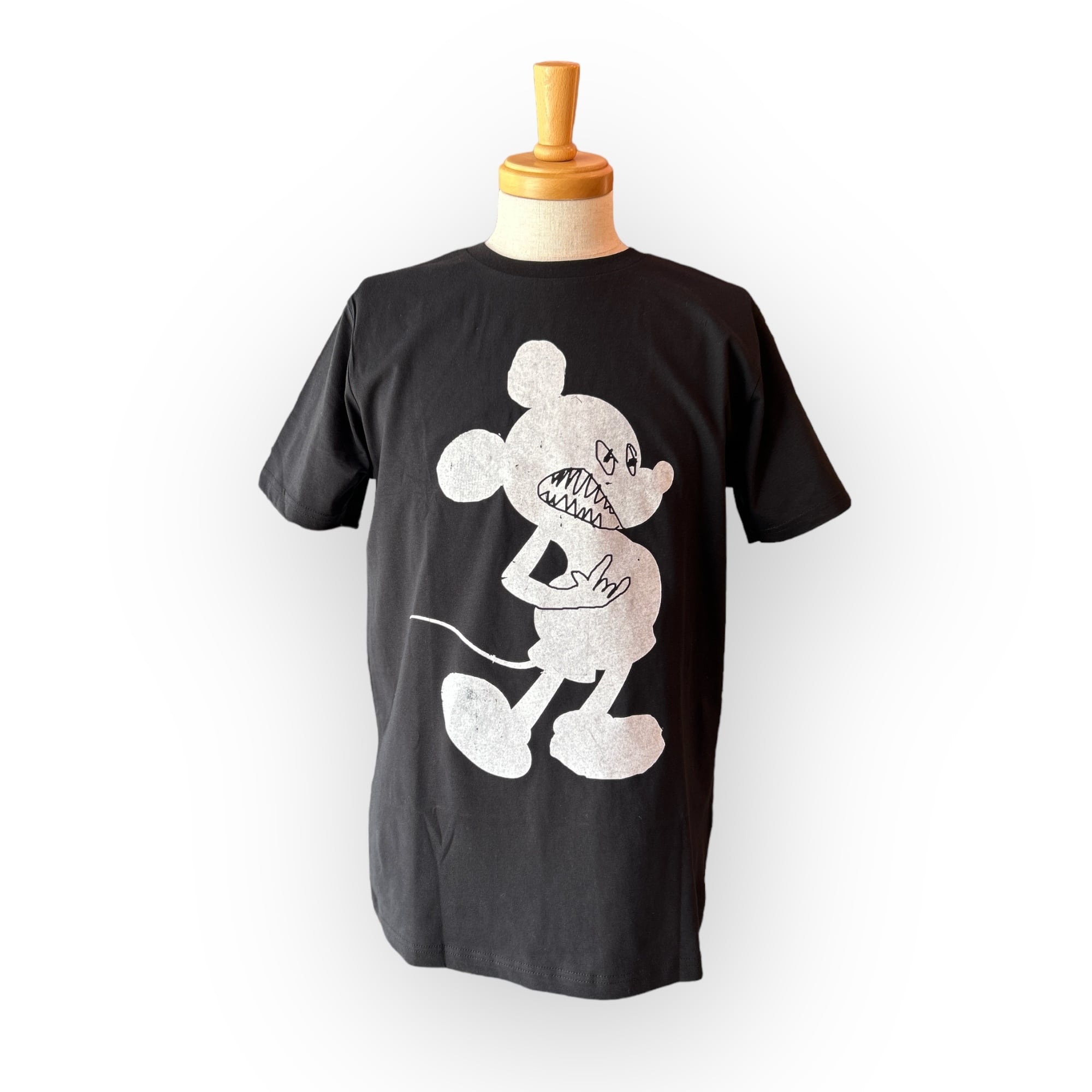 ❝UNISEX❞Classic Cruneck Pull Over-Micky〖Black Score〗ユニセックス クラシック クリューネックプルオーバーブラックスコア