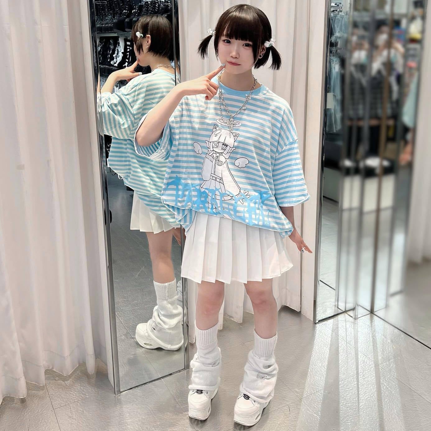 ボーダーGIRL BIG Tシャツ | VOLCAN&APHRODITE