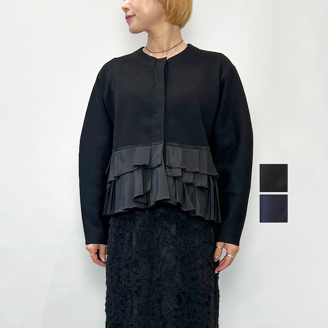 MARILYN MOON マリリンムーン layered taffeta knit jacket 4264-177 2026秋冬新作 [送料無料]