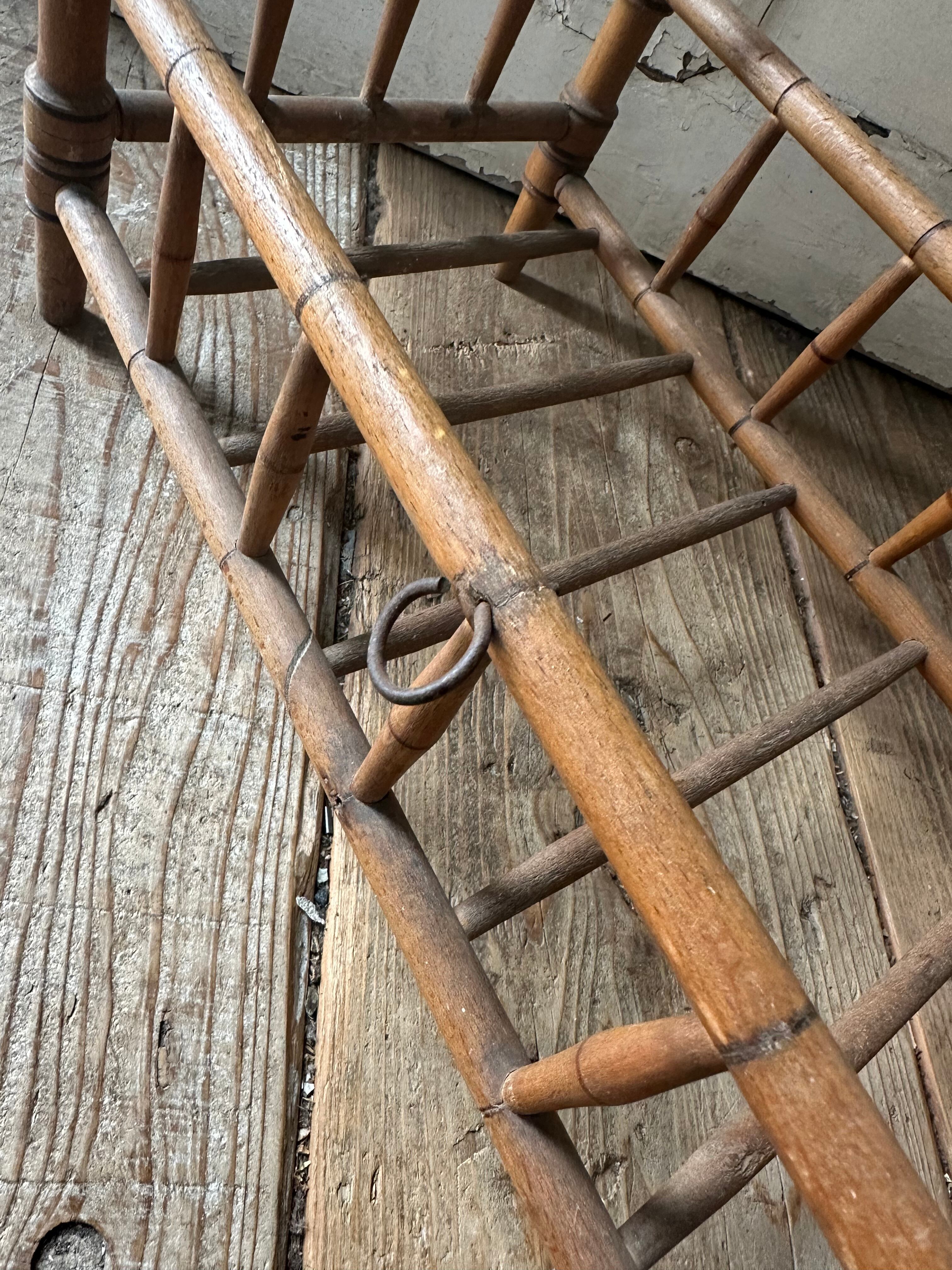 フランス　アンティーク　ドール　ベッド　木製 木製ドールベッド.7 フランス アンティーク ドール家具