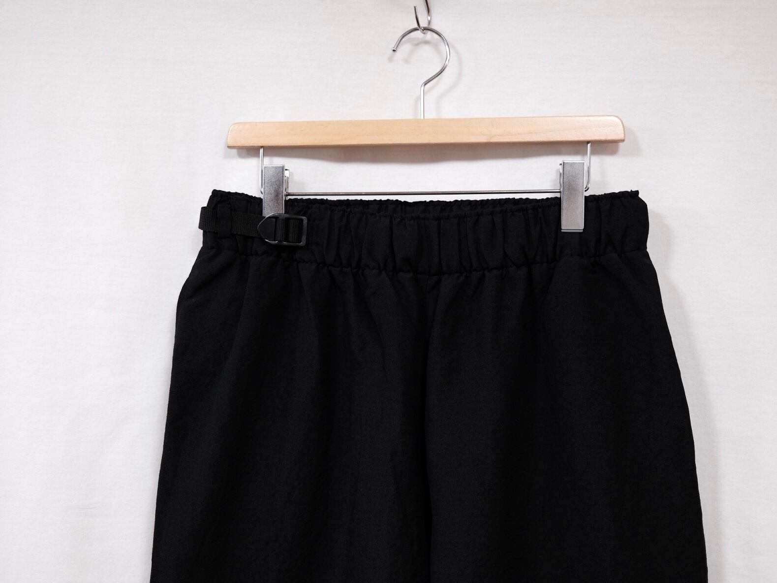 REVERBERATE”BELTED TROUSERS TYPE3 WOOL/LINEN BLACK” | Lapel online