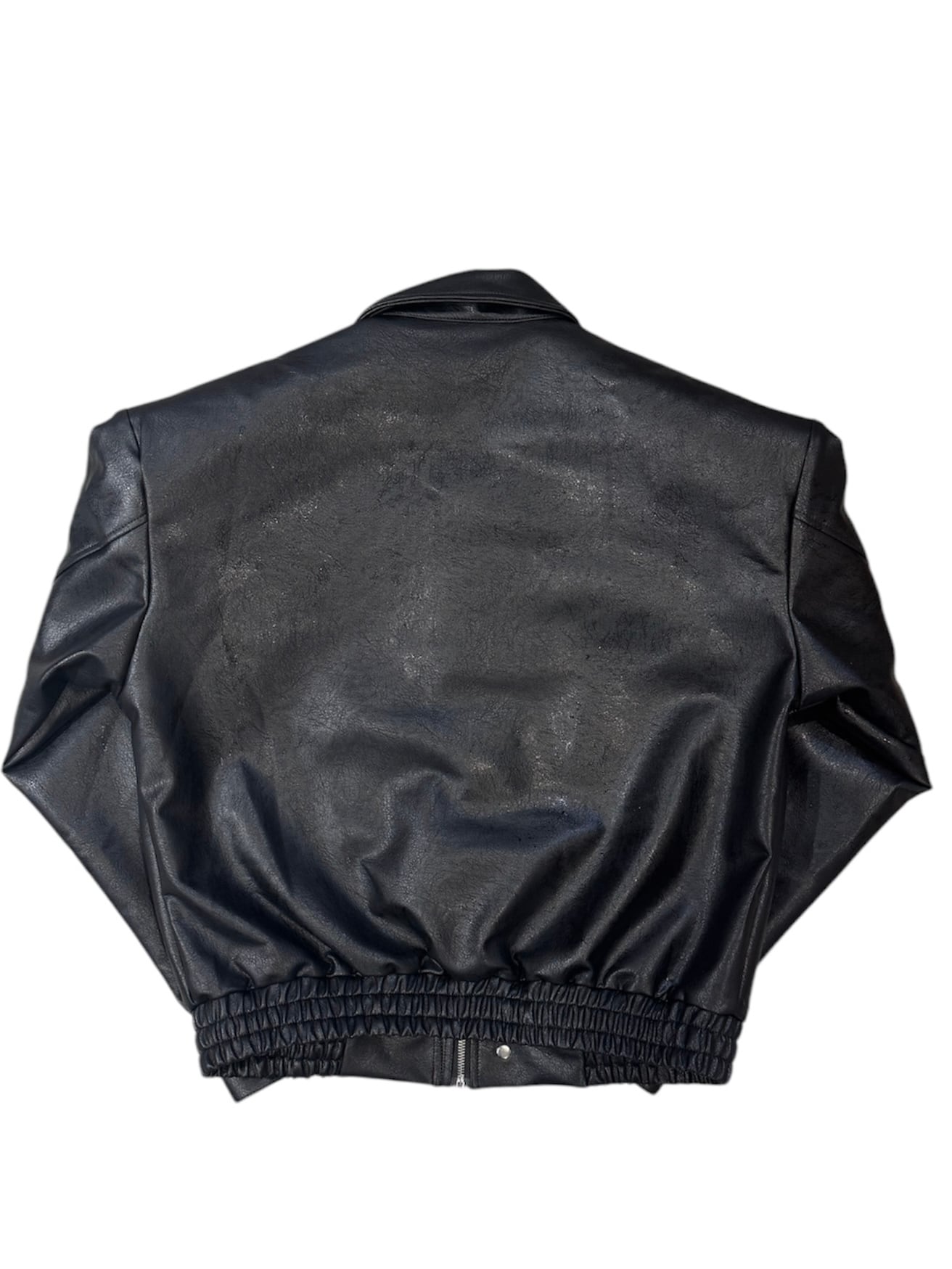 ALUDE SELECT】height rib short leather jacket | 【ALUDE】韓国 