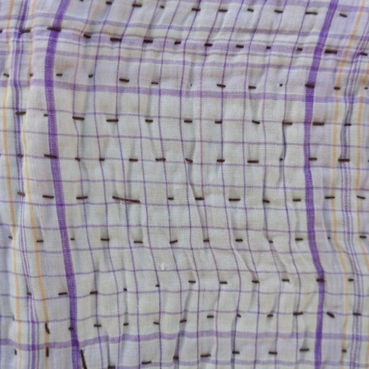 ヴィンテージラリーキルト　20000-3　120×200cm　ベッドカバー　マルチカバー　1点もの　ピンクパープル×カラフルバブル