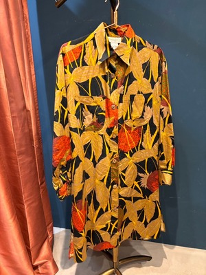 ◼︎90s Italy botanical pattern shirt dress for Marie sama◼︎