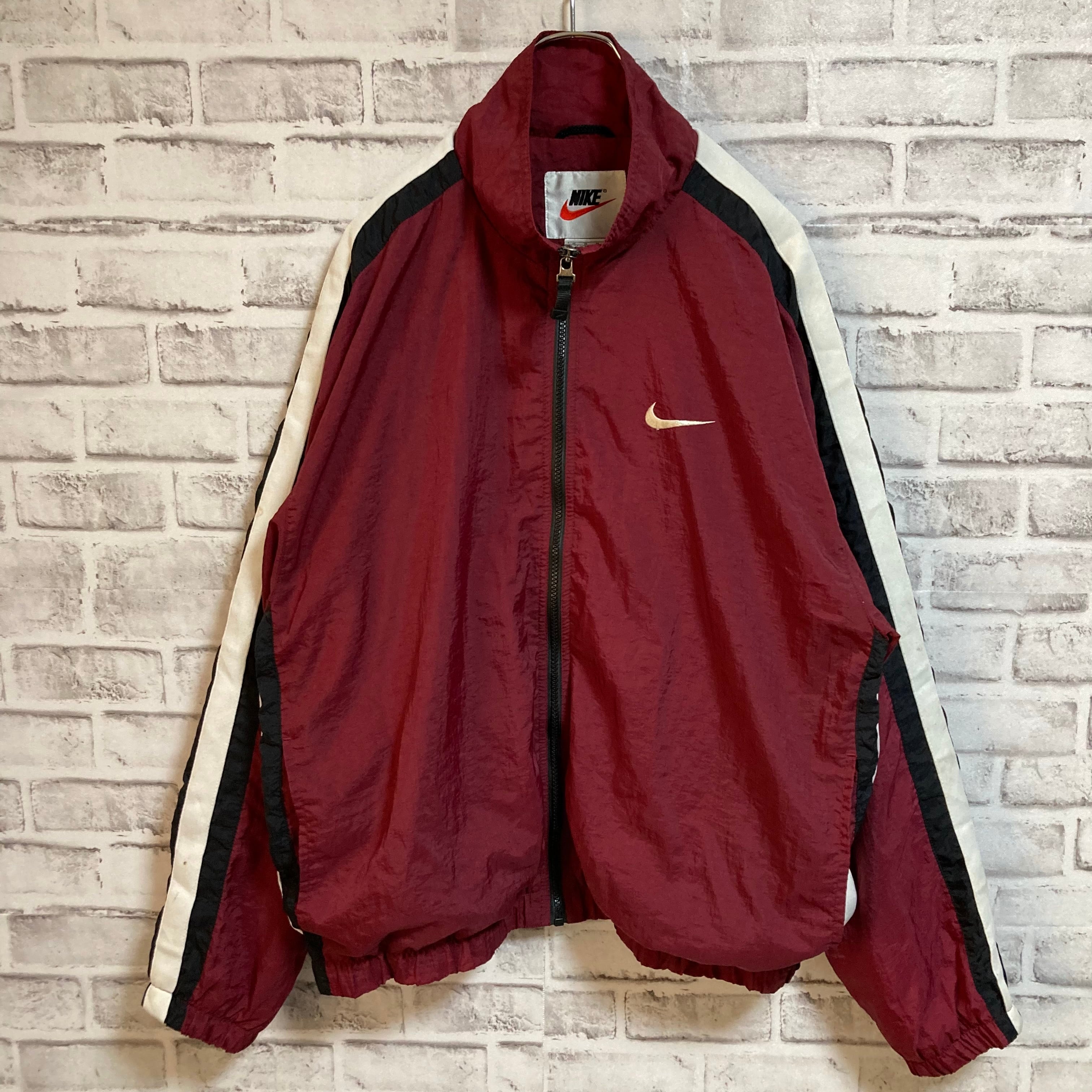 NIKE】90s Nylon Jacket L相当 “CHICAGO Color” USA規格 ナイキ 銀タグ ...