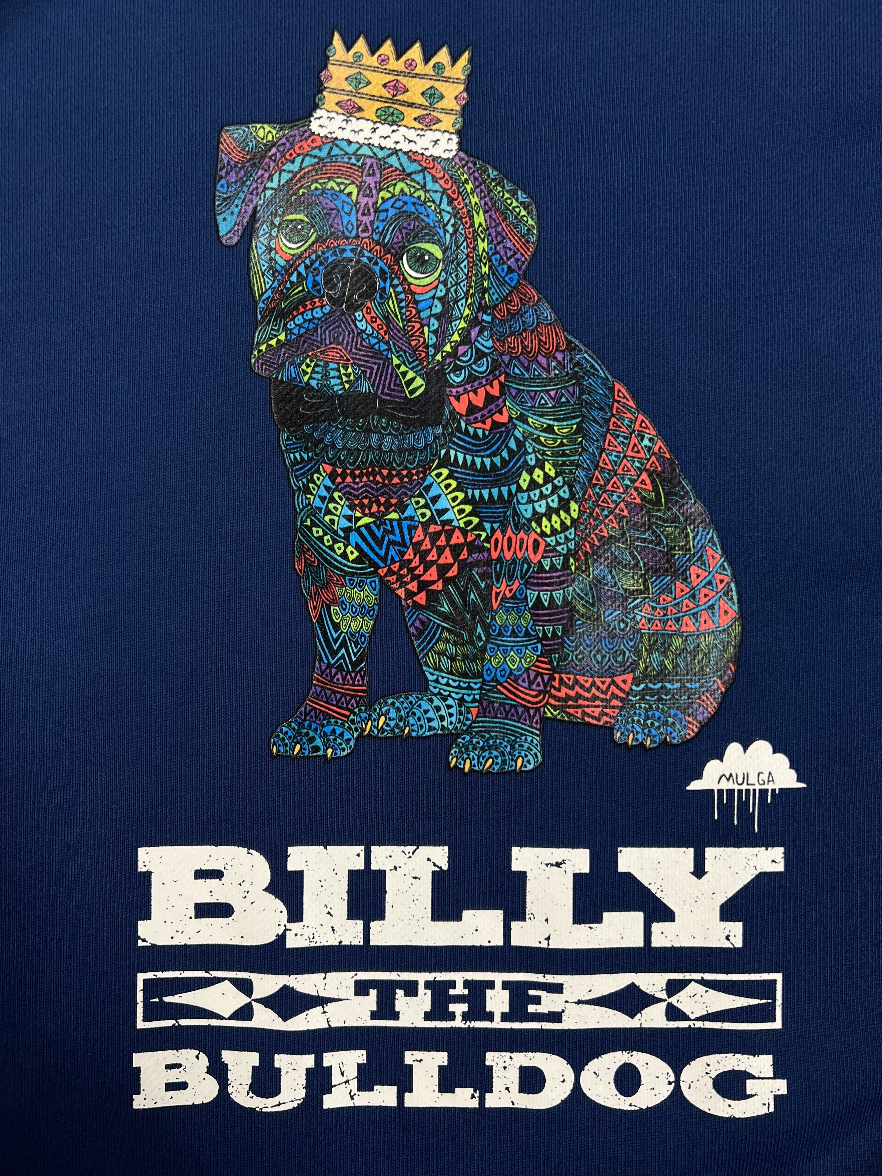スウェット/Billy the Bulldog_ネイビー | MULGA THE ARTIST ASIA
