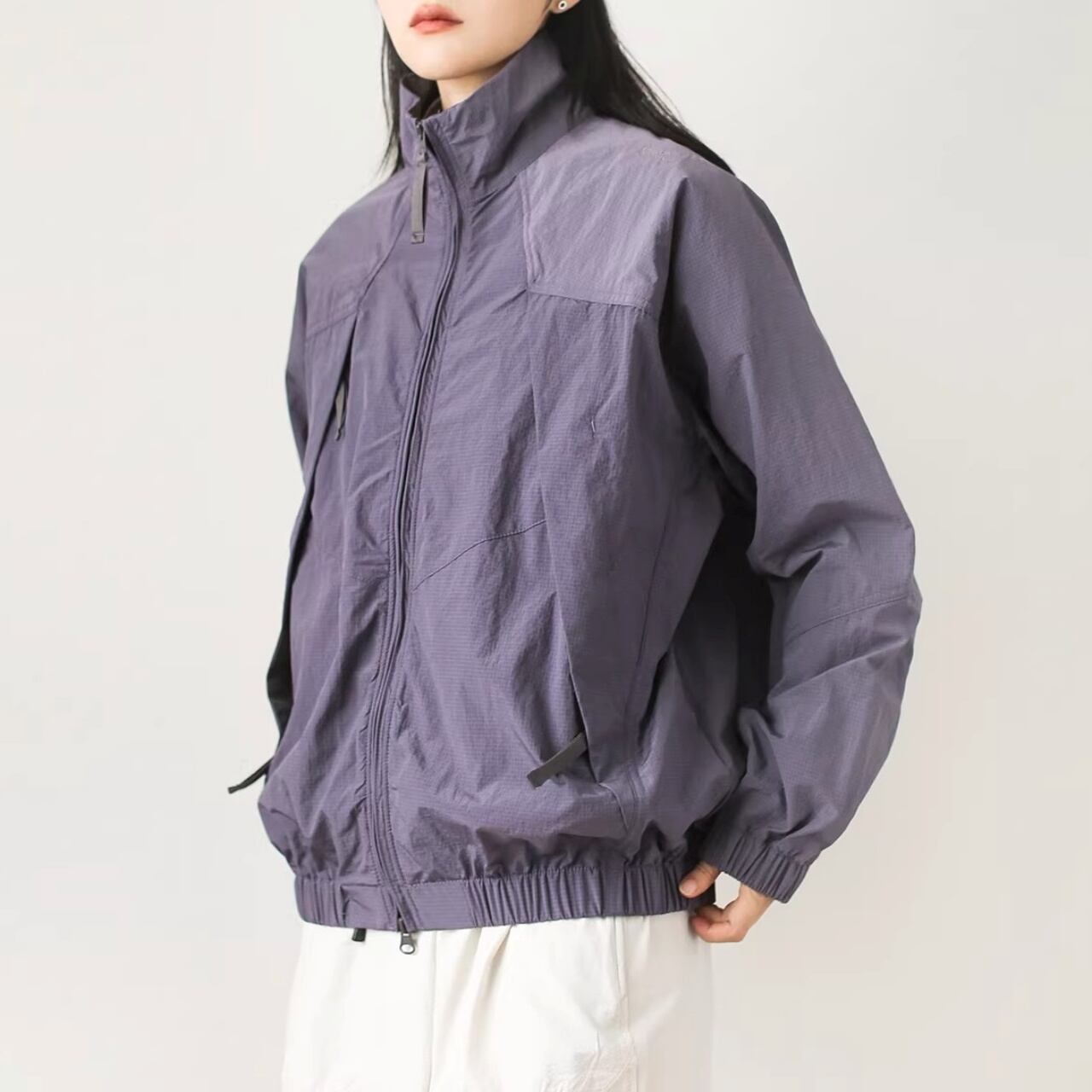 テックデザインスタンドカラーブルゾン C01113