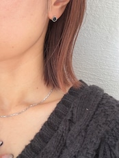 ブラックスクエアピアス