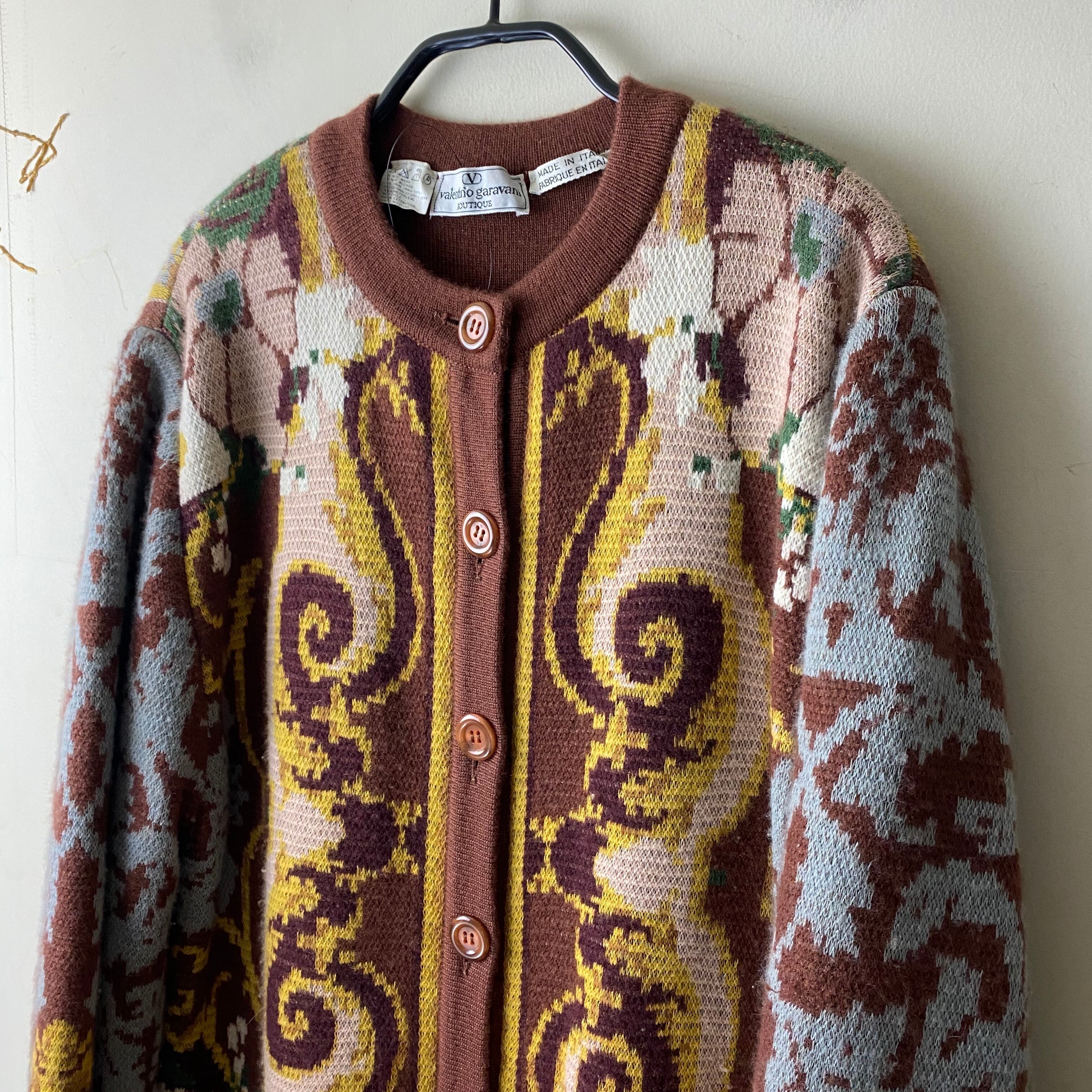 vintage VALENTINO GARAVANI baroque pattern knit ensemble | NOIR ONLINE