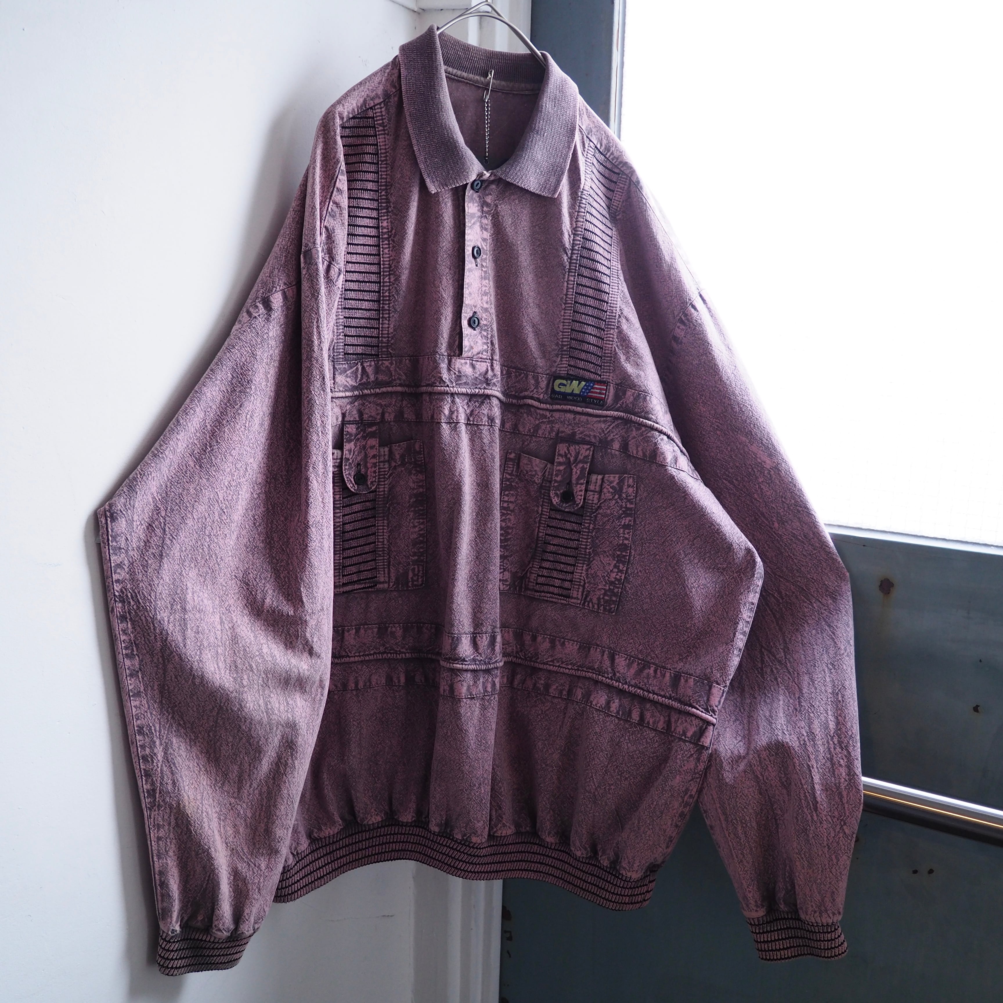 1990s Beautiful Thin pink staining vintage loose pull over shirt
