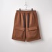 Wool felt cable short pants / Camel