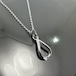 OPEN TEARDROP with BLACK DIAMOND NECKLACE / オープンティアドロップブラックダイヤモンドネックレス