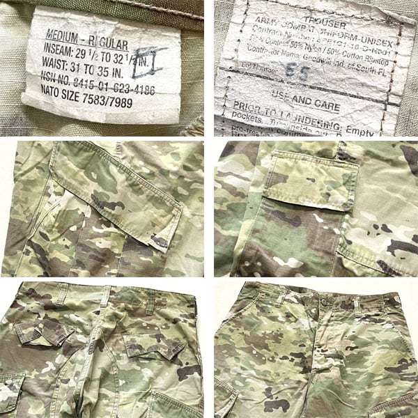 1点物◇実物アメリカ軍スコーピオン迷彩柄カーゴパンツ古着メンズML