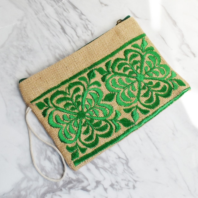 Morocco Green Clutch Bag