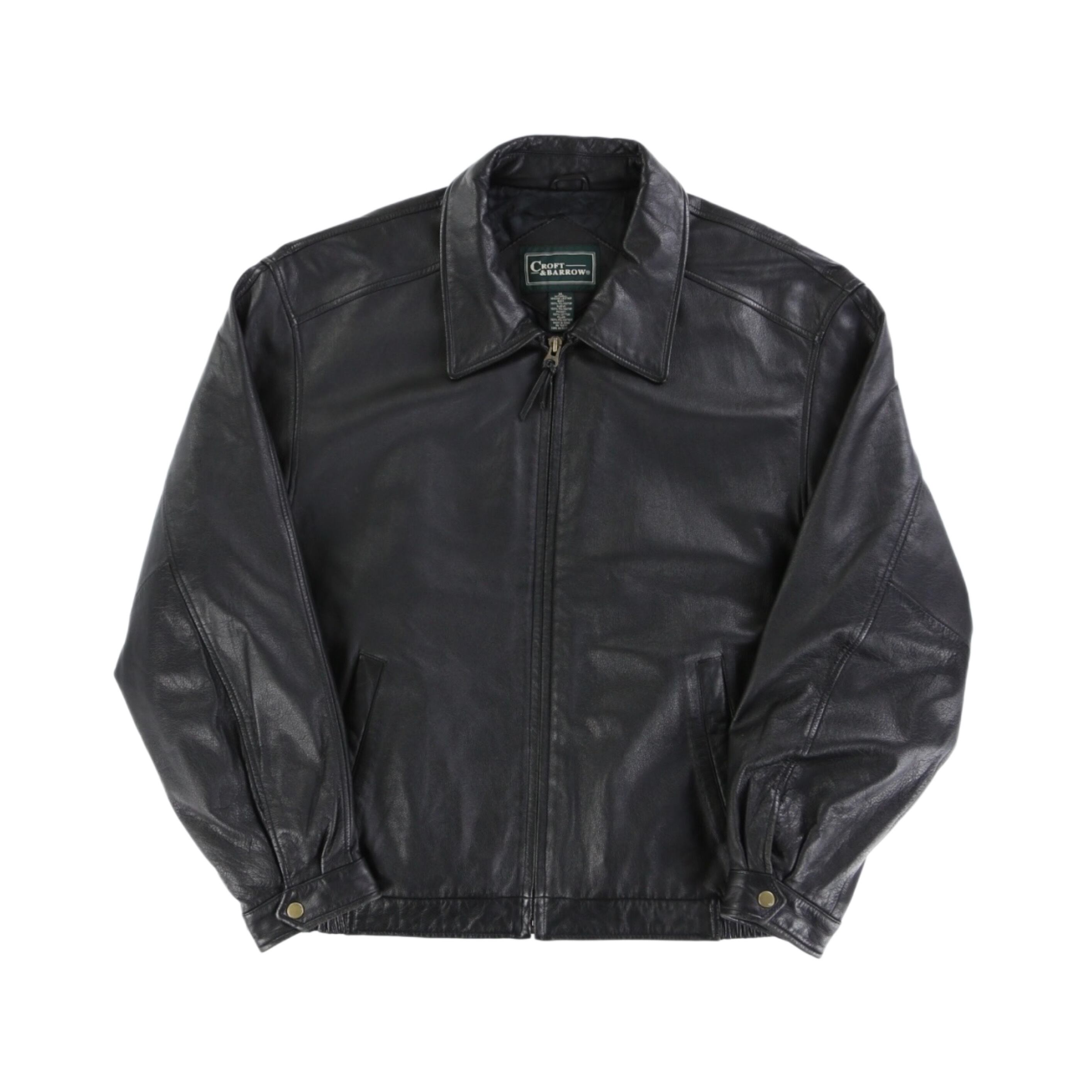 vintage Croft&Barrow オーバーサイズ もちもちレザー ブルゾン【CO  