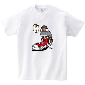 スニーカー 桜文鳥Tシャツ am72 おもしろtシャツ