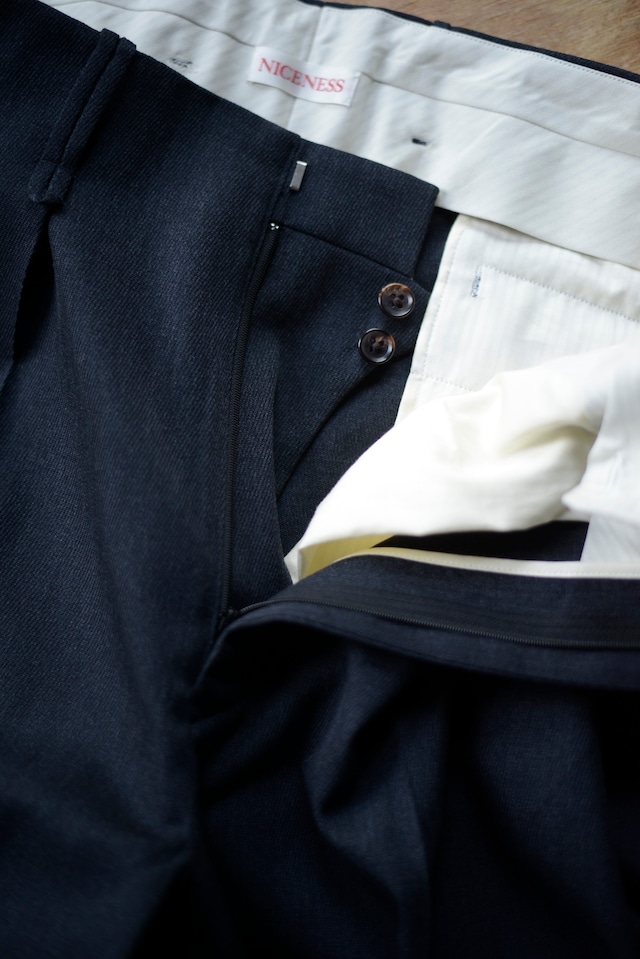 NICENESS / T.DICKENS WOOL CAVALRY TWILL RESIZED TROUSERS