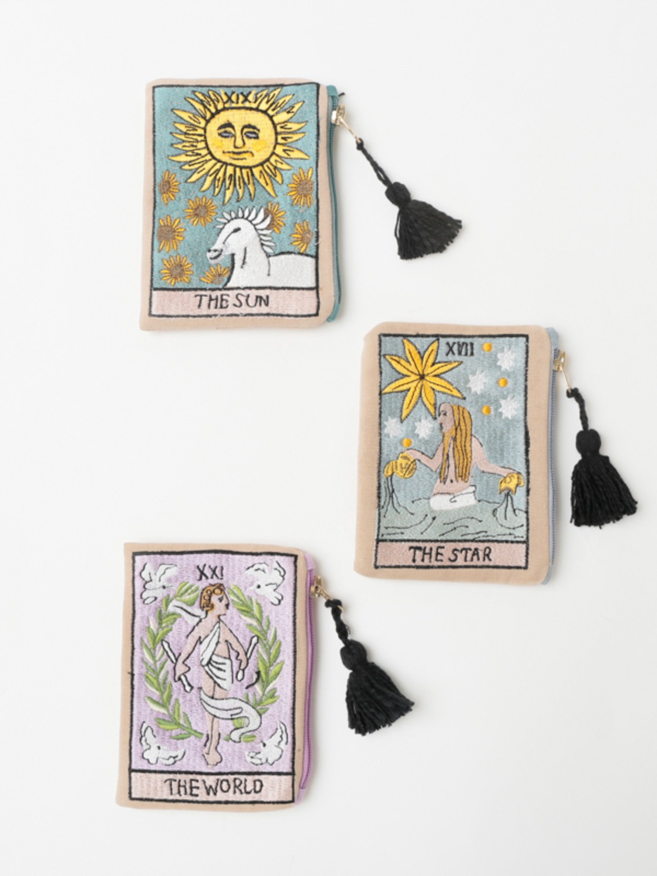 タロット刺繍ポーチ（THE SUN）