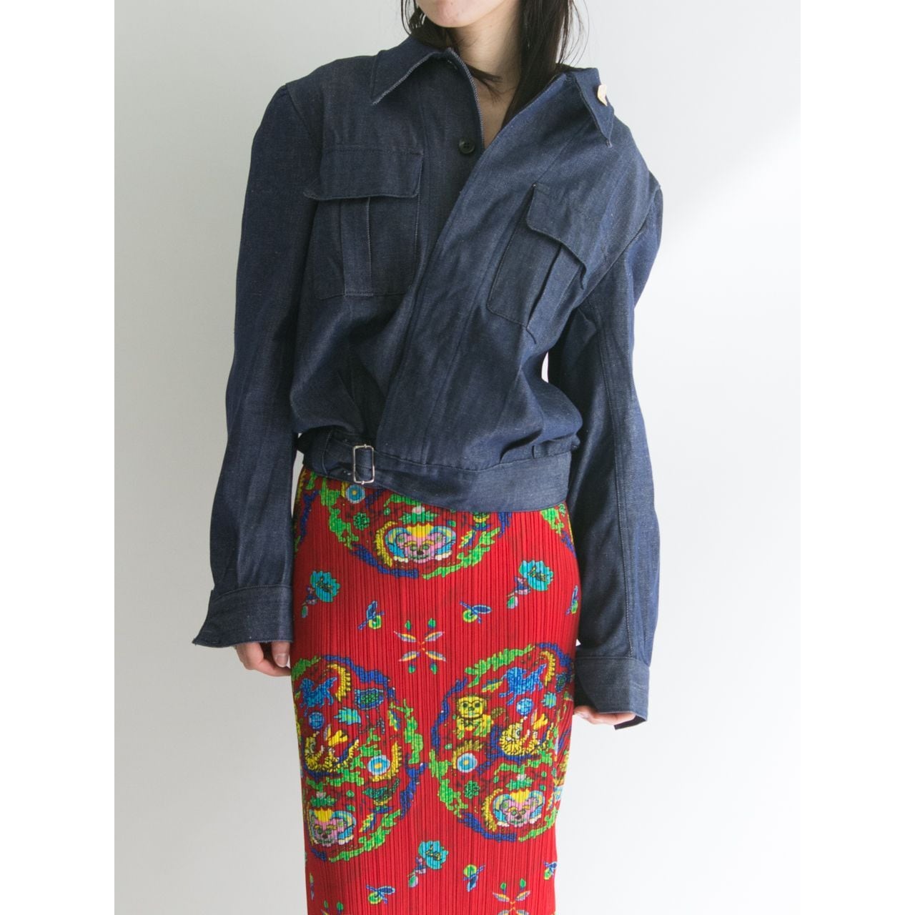 Dead stock】70's Italian navy denim jacket（デッドストック