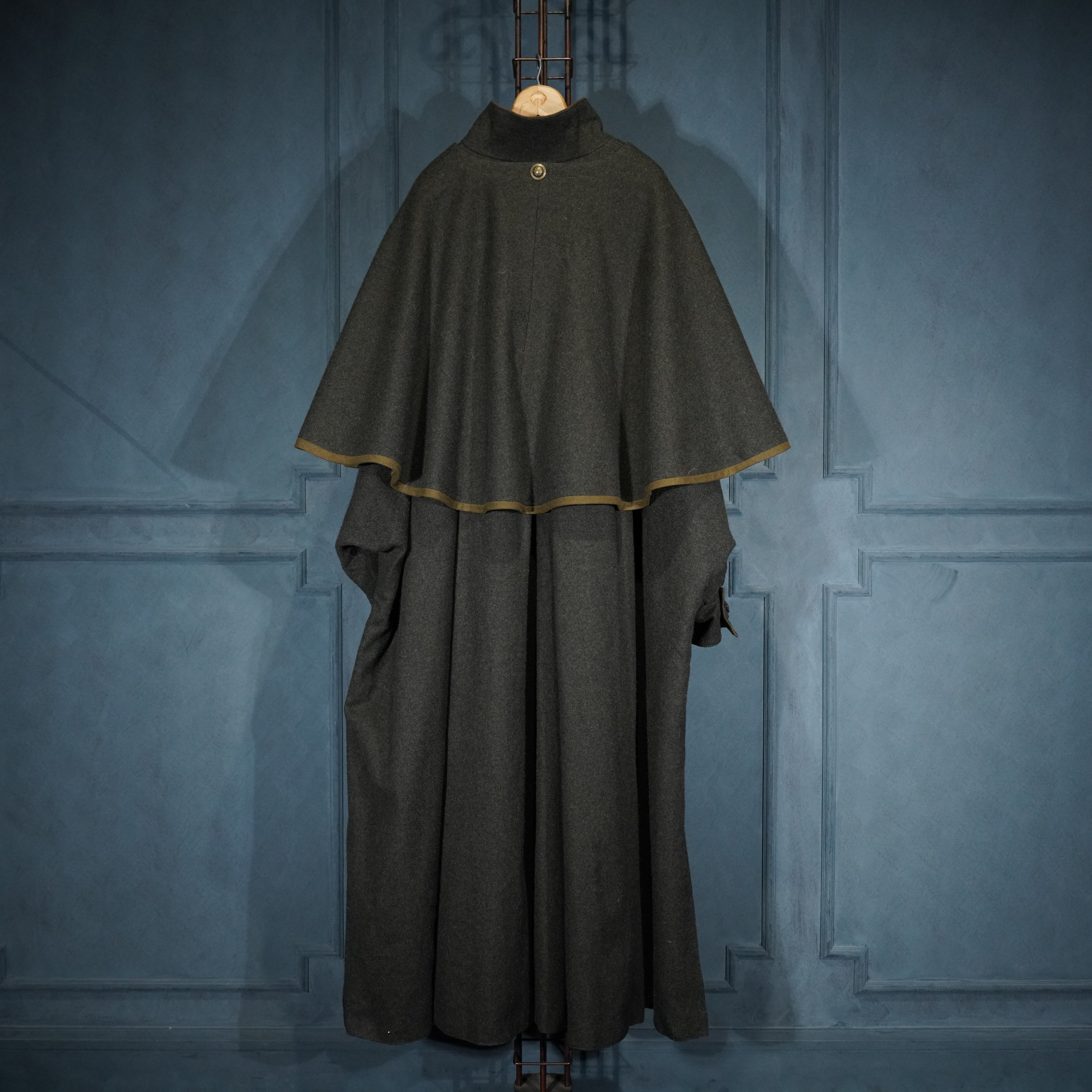 SPECIAL ITEM* EU VINTAGE rachor CAPE DESIGN WOOL LODEN COAT