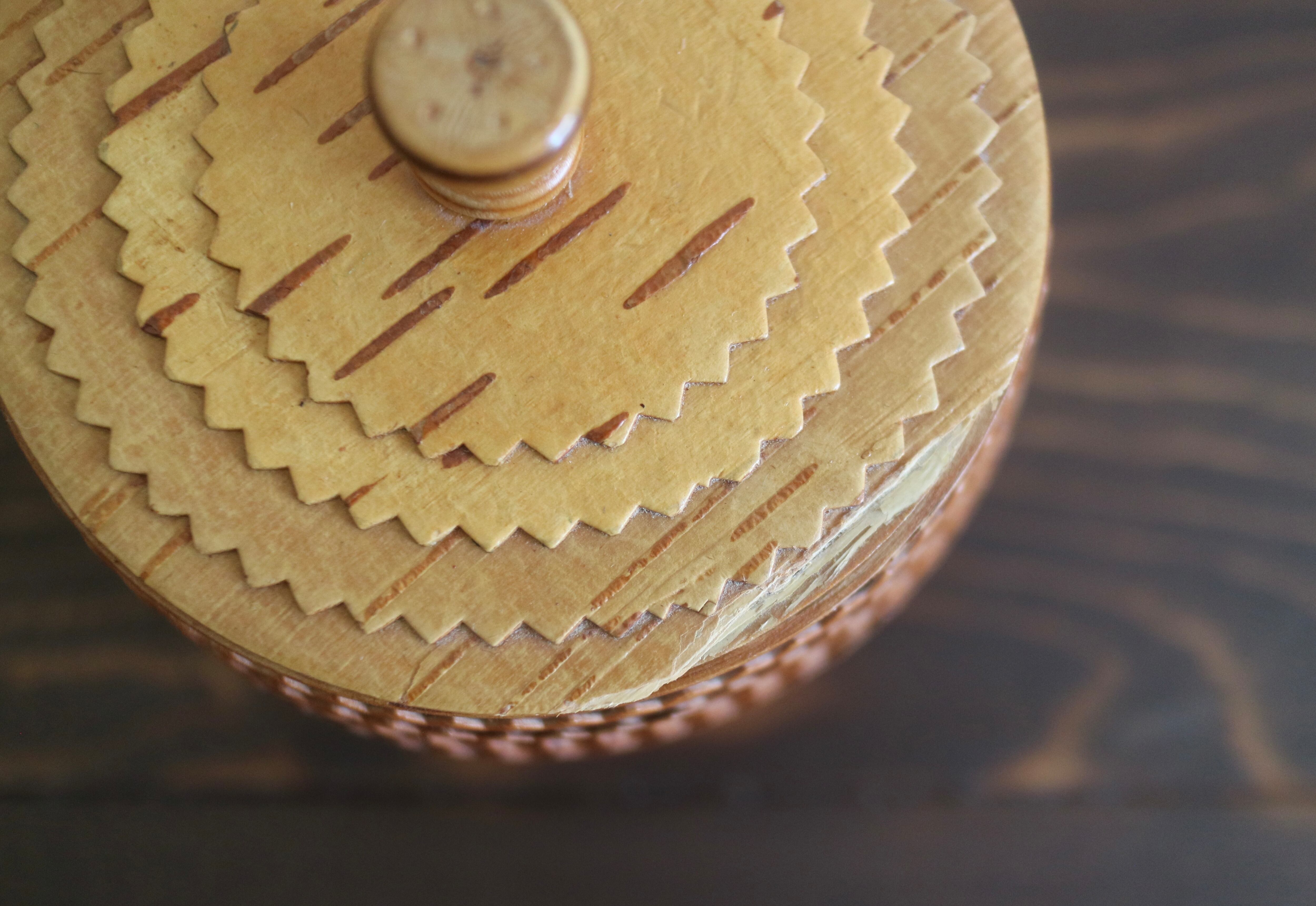 白樺のヴィンテージキャニスター / 蓋付き / 木箱 No.3071 No.3111