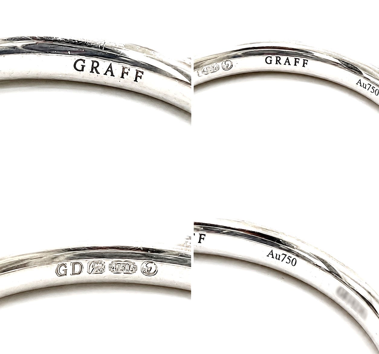 GRAFF グラフ ラウンド ダイヤモンド ウェディング バンド リング WG
