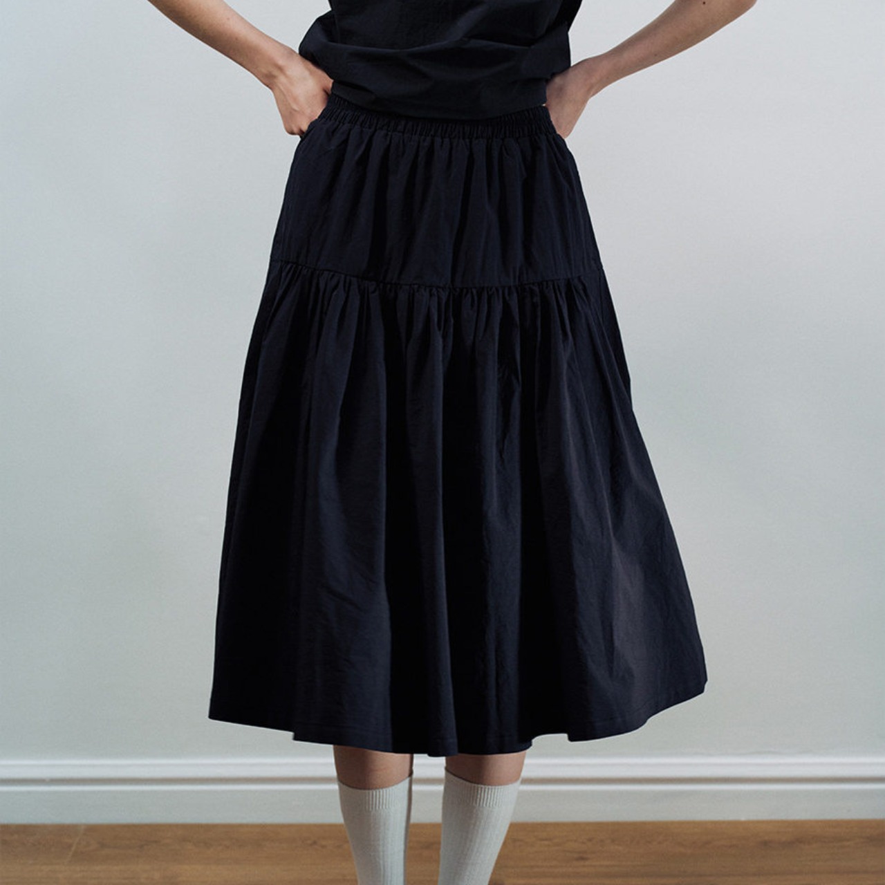 Gathered Flared Skirt  T4480